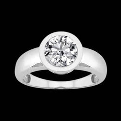 Solitaire Natural Diamond Engagement Ring 2 Carats