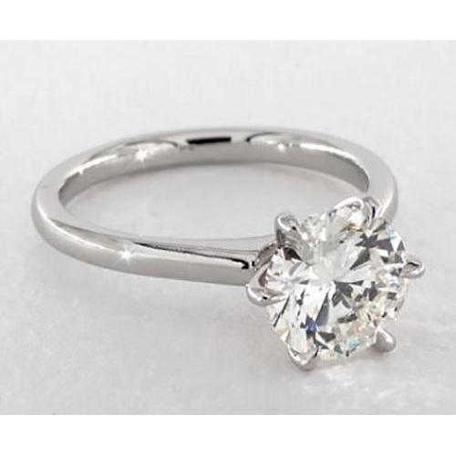 Solitaire Natural Diamond Engagement Ring 2 Carats