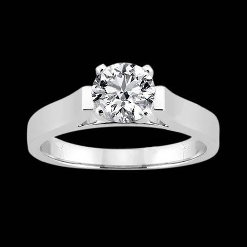 Solitaire Natural Diamond Jewelry Ring 2.51 Cts White Gold 14K