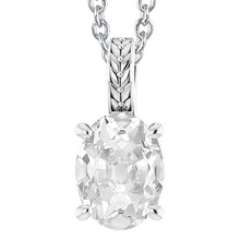 Solitaire Natural Diamond Pendant Slide Oval Old Miner 5 Carats