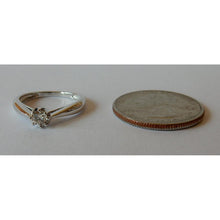 Solitaire Natural Diamond Ring 0.25 Carats White Gold 14K