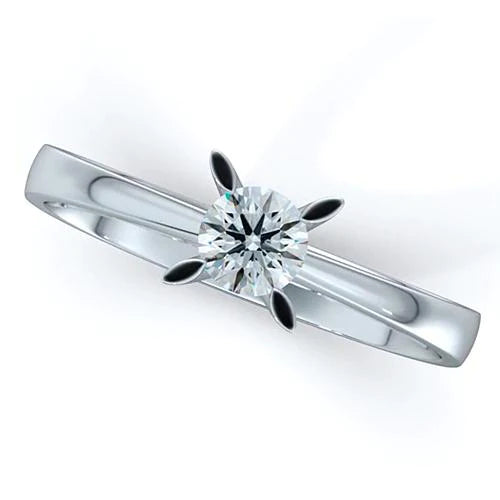 Solitaire Natural Diamond Ring 1 Carat Classic Women Jewelry