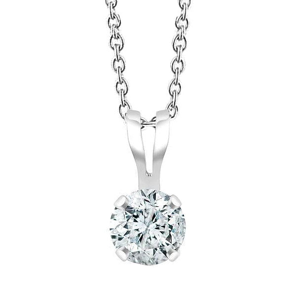 Solitaire Necklace Real Diamond Gold Pendant