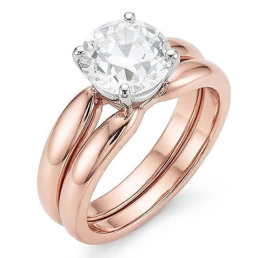natural round diamond 1.50ct ring side angle