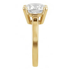 Sparkling Solitaire Engagement Ring 4 ct – profile view