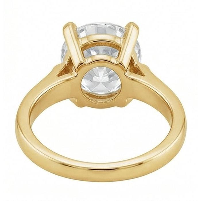 Sparkling Diamond Solitaire Engagement Ring 4 ct – top view
