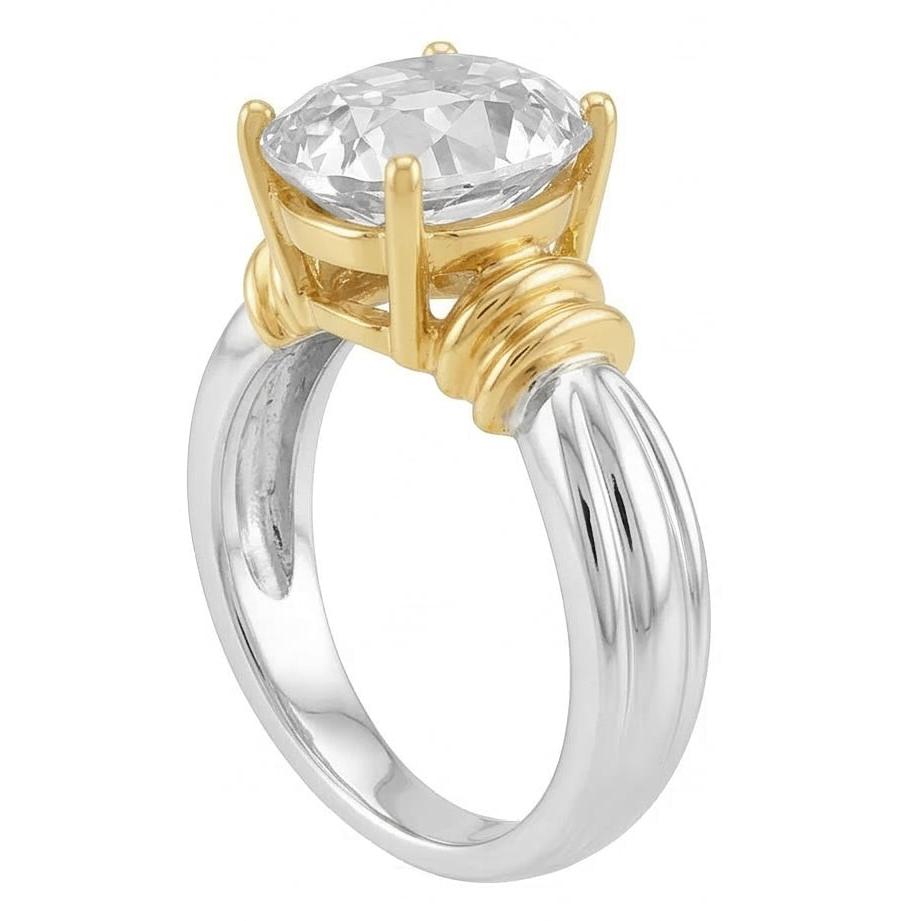 Luxurious Brilliant Diamond Solitaire Engagement Ring 5 ct – angle view
