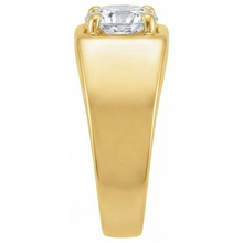 Diamond Antique Cushion Solitaire Ring in 14K White Gold – front view