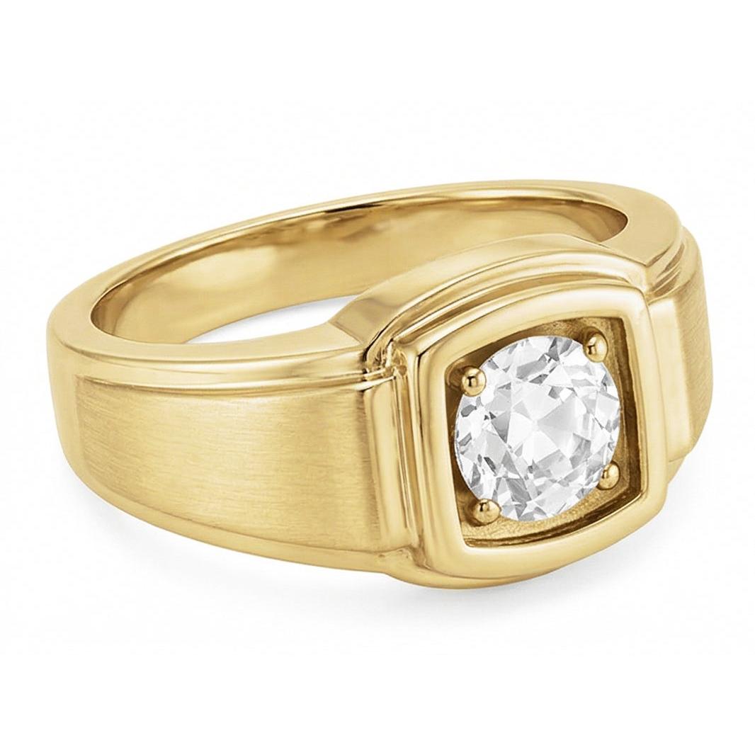 Authentic Diamond Solitaire Ring – back view