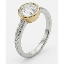 Solitaire Old Miner Natural Earth Mined Diamond Ring Bezel Set Vintage Style 1.50 Carats