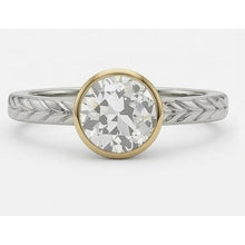Solitaire Old Miner Natural Earth Mined Diamond Ring Bezel Set Vintage Style 1.50 Carats