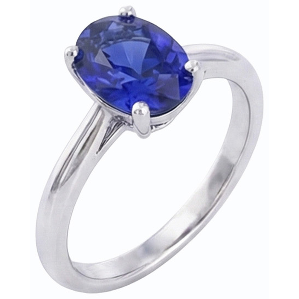 natural oval sapphire 1ct ring close up detail