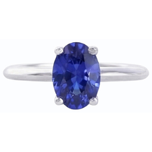 natural oval sapphire 1ct ring profile view