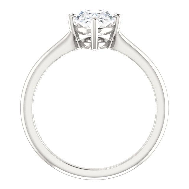 Solitaire Oval Genuine Diamond Ring 4 Carats 4 Prong Setting White Gold 14K2