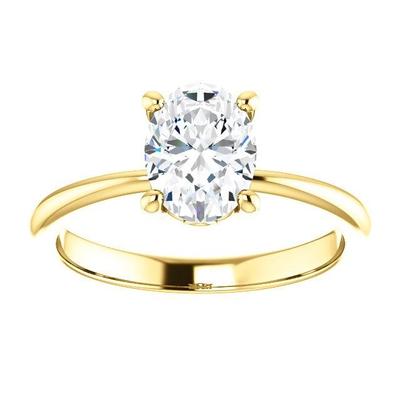 Solitaire Oval Natural Diamond Engagement Ring 3.50 Carats2