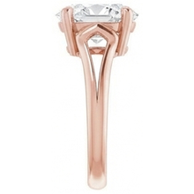 Solitaire Oval Old Cut Genuine Natural Earth Mined Diamond Ring Prong Set 5.75 Carats Split Shank