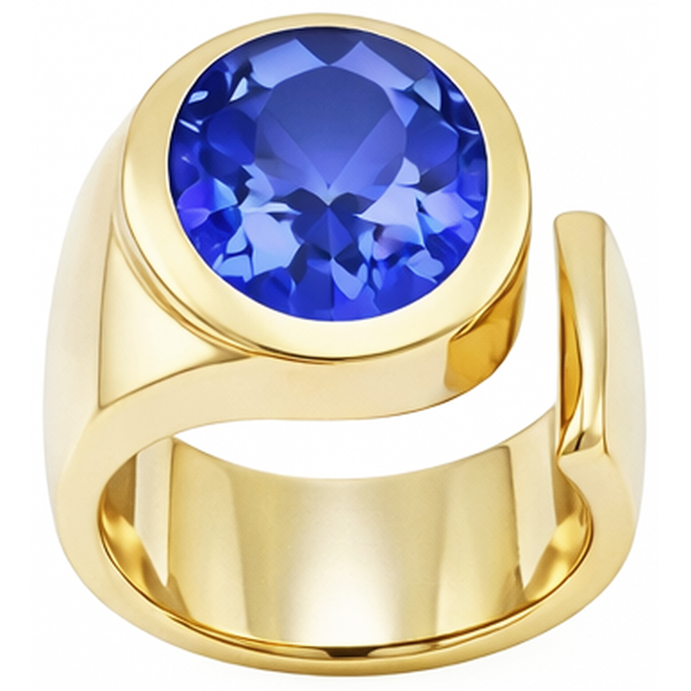 Solitaire Oval Tanzanite 2 Carat Ring Gemstone Jewellery