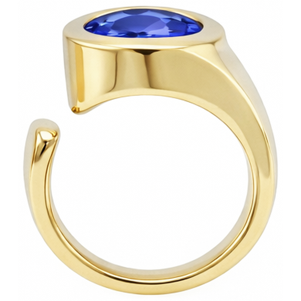 Solitaire Oval Tanzanite 2 Carat Ring Gemstone Jewellery