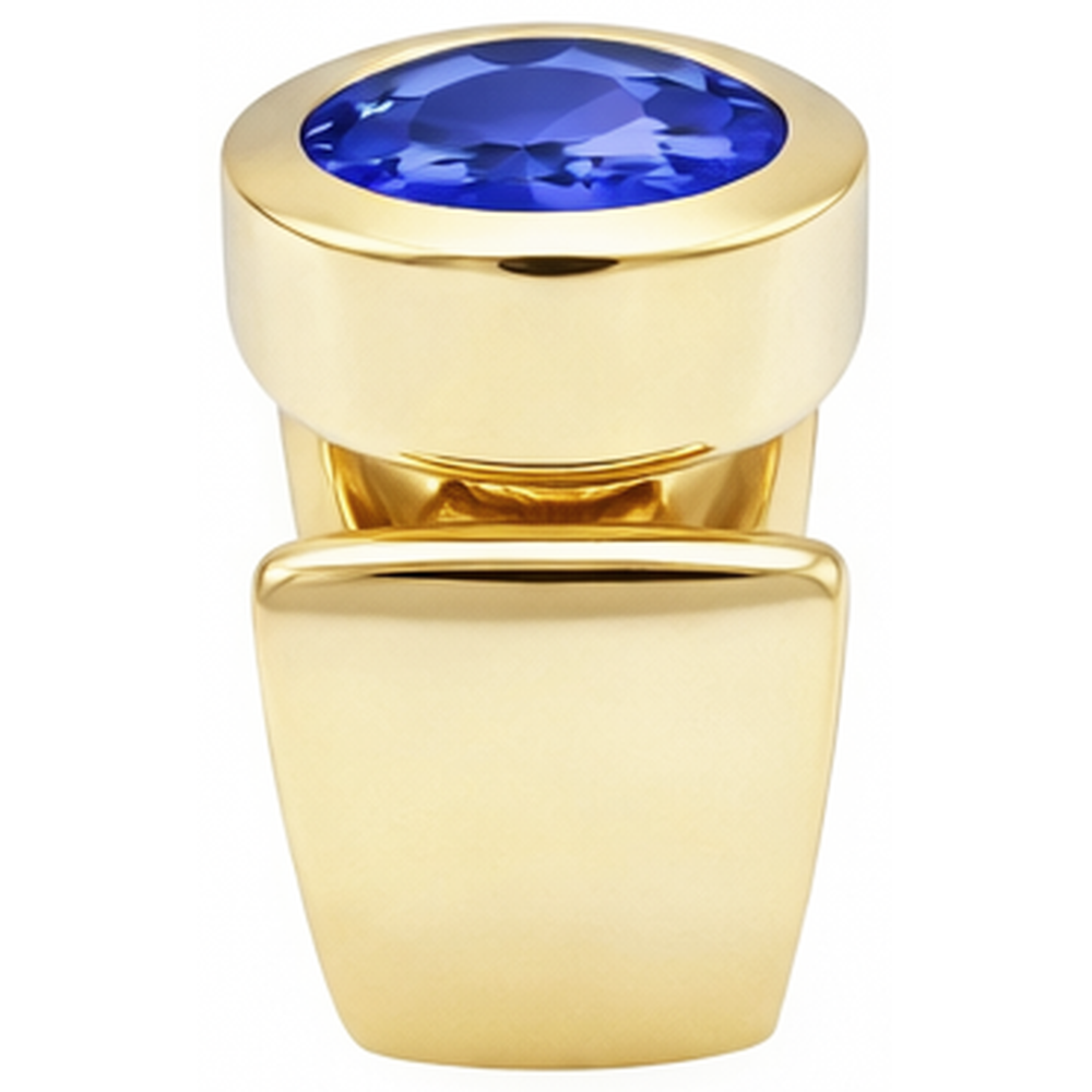 Solitaire Oval Tanzanite 2 Carat Ring Gemstone Jewellery