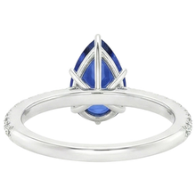 natural round sapphire 5ct ring side angle