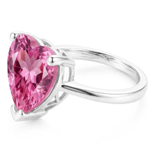 Solitaire Pink Heart Kunzite 22.50 Ct Anniversary Ring White Gold
