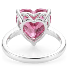 Solitaire Pink Heart Kunzite 22.50 Ct Anniversary Ring White Gold