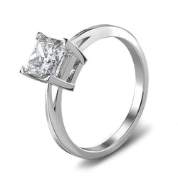 Solitaire Radiant Cut 2.25 Carats Gorgeous Real Diamond Engagement Ring
