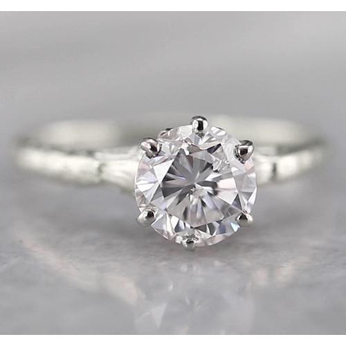Solitaire Diamond Ring 1 Carat Prong Setting White Gold
