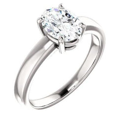 Solitaire Real Diamond Ring 3.50 Carats Prong Setting Jewelry
