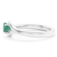 Solitaire Ring 1.50 Carats Columbian Green Emerald Twisted Style