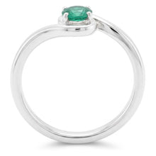 Solitaire Ring 1.50 Carats Columbian Green Emerald Twisted Style