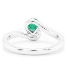 Solitaire Ring 1.50 Carats Columbian Green Emerald Twisted Style