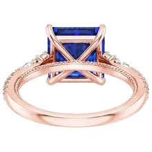 natural round sapphire 5.5ct ring side angle