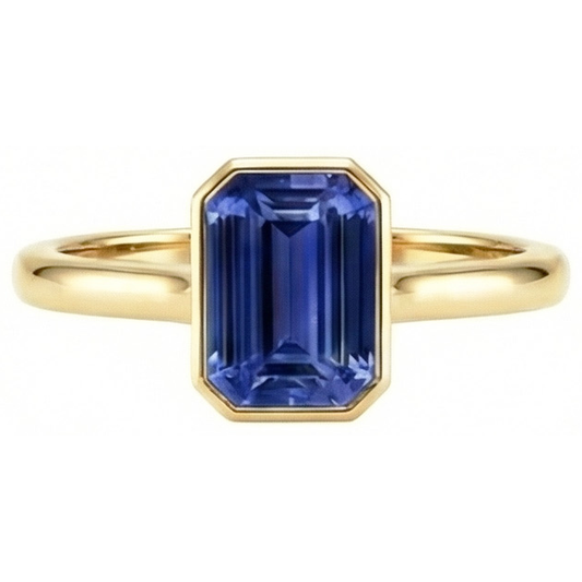 natural emerald sapphire 3ct watch profile view