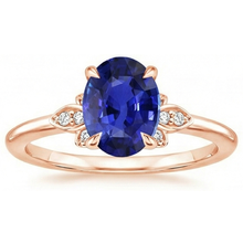 natural round sapphire 4ct ring top view