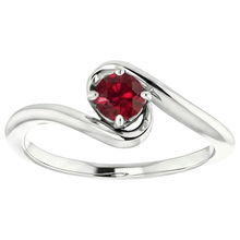 Solitaire Ring Burmese Ruby 1.50 Carats Twisted Style Jewellery New