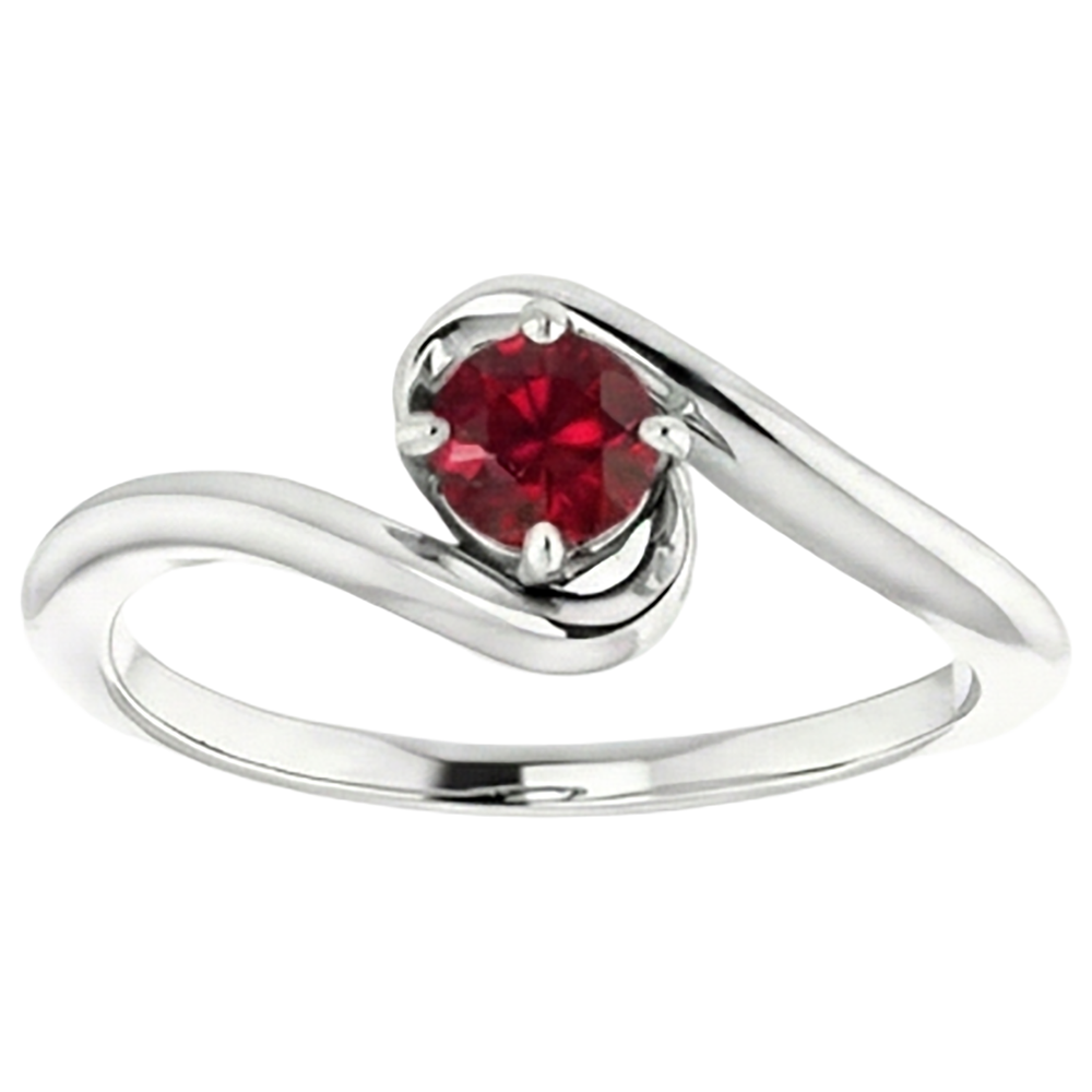 Solitaire Ring Burmese Ruby 1.50 Carats Twisted Style Jewellery New