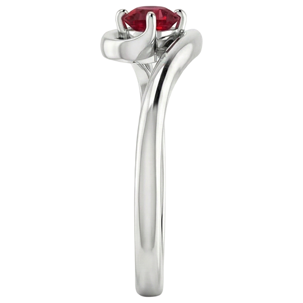 Solitaire Ring Burmese Ruby 1.50 Carats Twisted Style Jewellery New