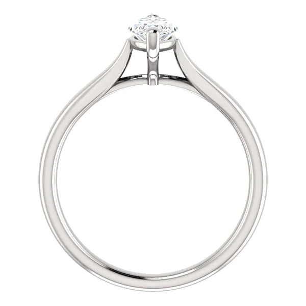 Solitaire Ring Cathedral Setting 2 Carats Natural Diamond Marquise Jewelry New