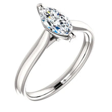 Solitaire Ring Cathedral Setting 2 Carats Natural Diamond Marquise Jewelry New