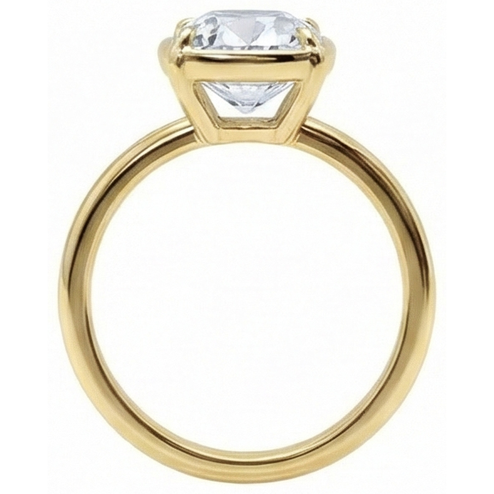 Solitaire Ring Cushion Old Miner Genuine Natural Earth Mined Diamond Prong Set 2.25 Carats