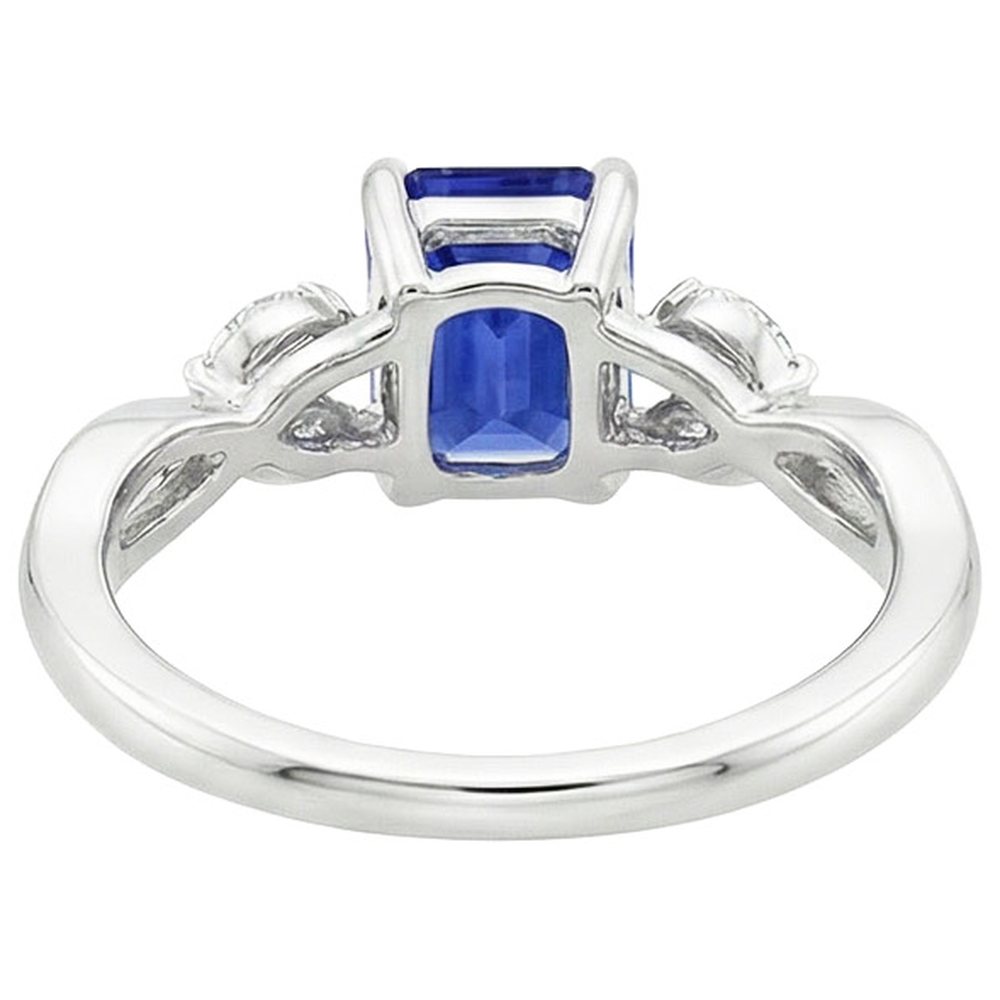 natural emerald sapphire 4ct ring top view