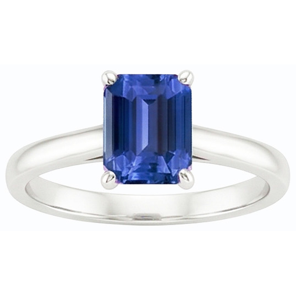 natural emerald sapphire 2ct ring front view