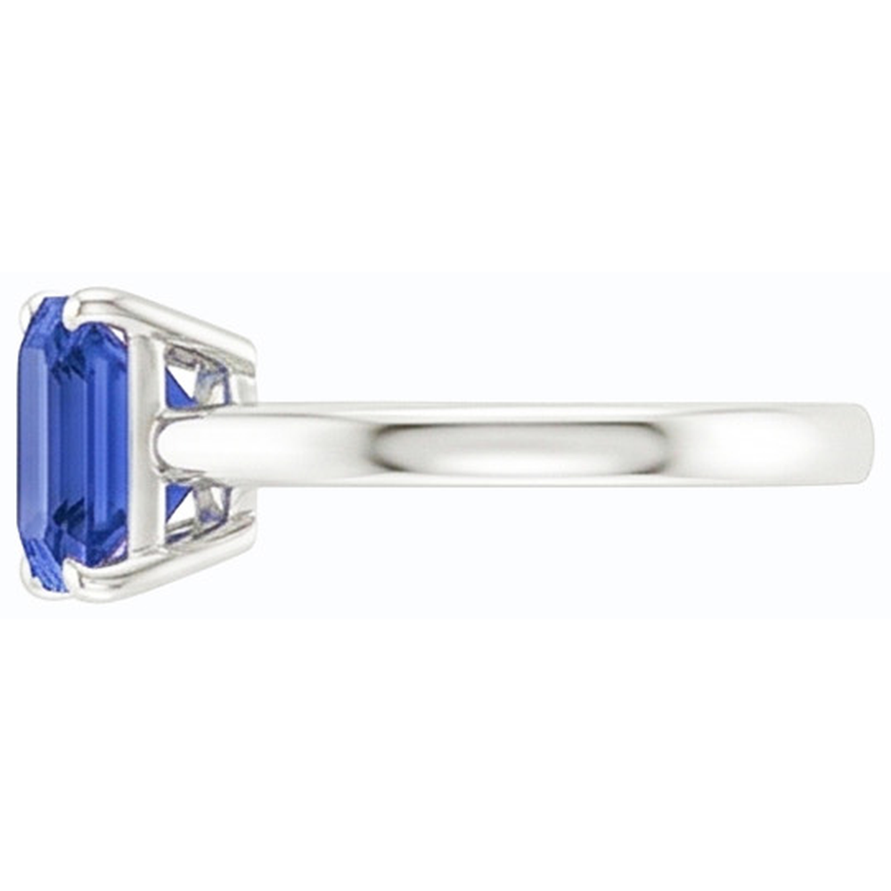 natural emerald sapphire 2ct ring top view