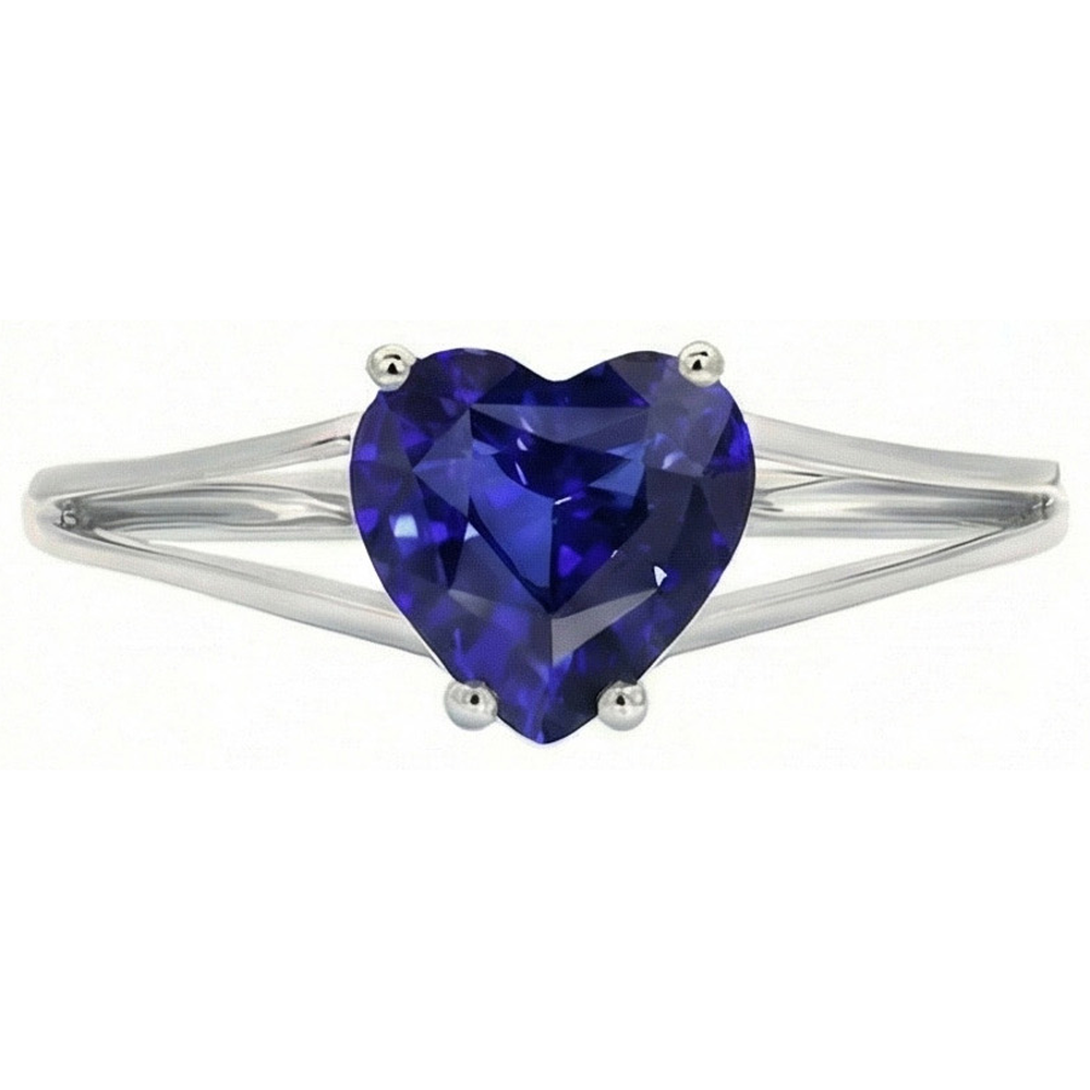 natural heart sapphire 2ct ring side angle