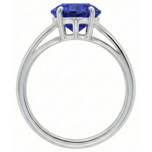 natural heart sapphire 2ct ring top view