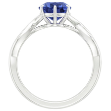 natural pear sapphire 2.50ct ring side angle