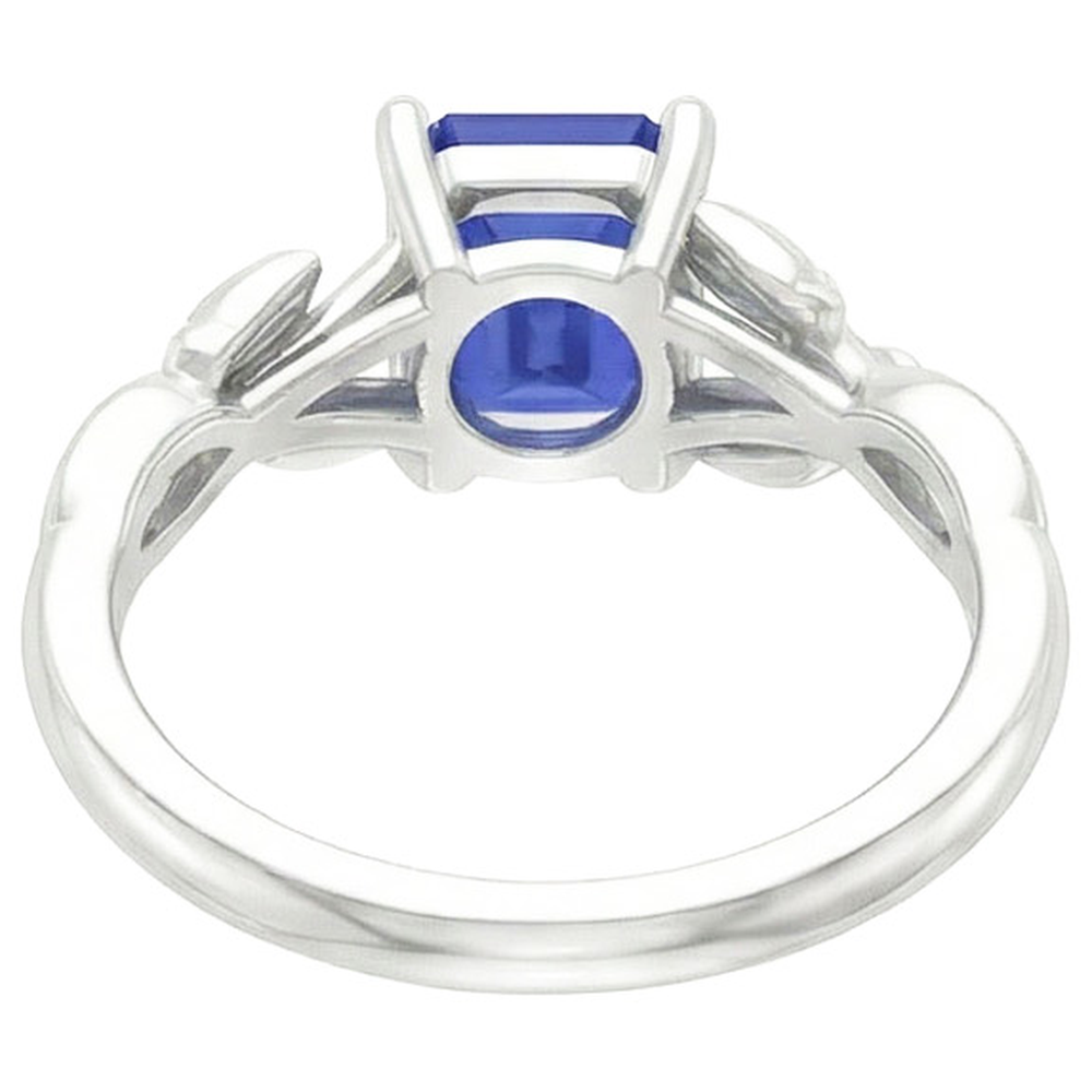 natural emerald sapphire 3.50ct ring side angle