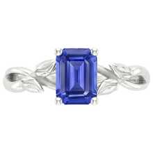 natural emerald sapphire 3.50ct ring profile view