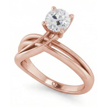 Solitaire Ring Natural Earth Mined DIAMOND ( NOT LAB GROWN ) Twisted Split Shank 2 Carats